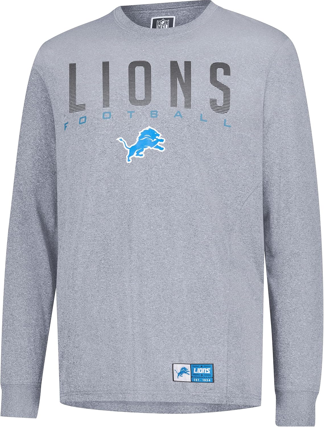 NFL Official Super Soft Game Day Long Sleeve T-Shirt|Detroit Lions