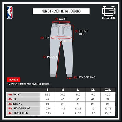 Ultra Game NBA Official Men's Super Soft Game Day Jogger Sweatpants, Brooklyn Nets|Brooklyn Nets