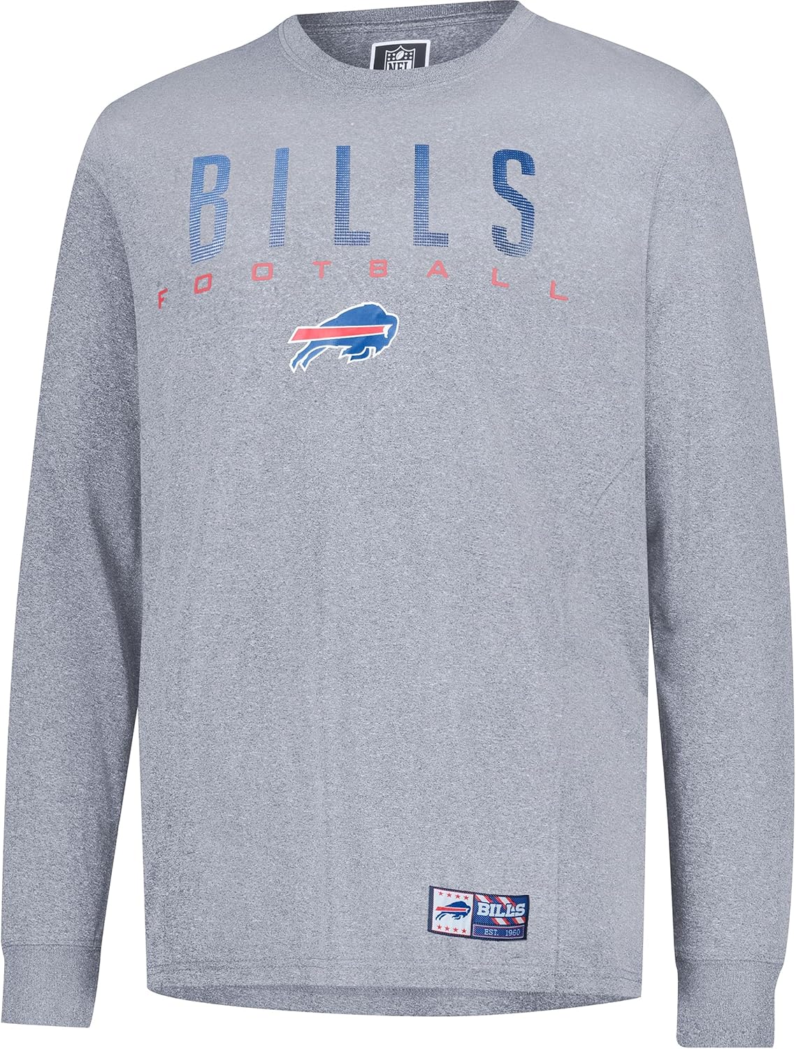 Ultra Game Men's NFL Official Super Soft Game Day Long Sleeve T-Shirt, Buffalo Bills|Buffalo Bills