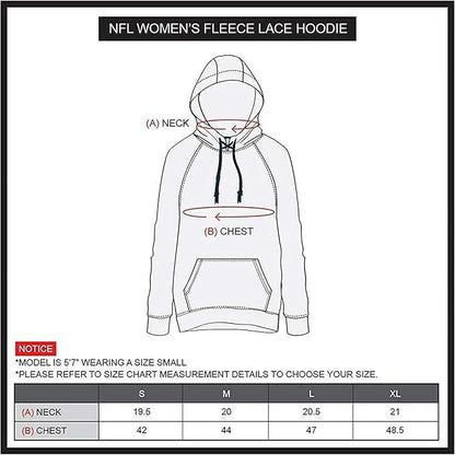 NFL Official Women's Super Soft Tie Neck Pullover Hoodie Sweatshirt|Las Vegas Raiders