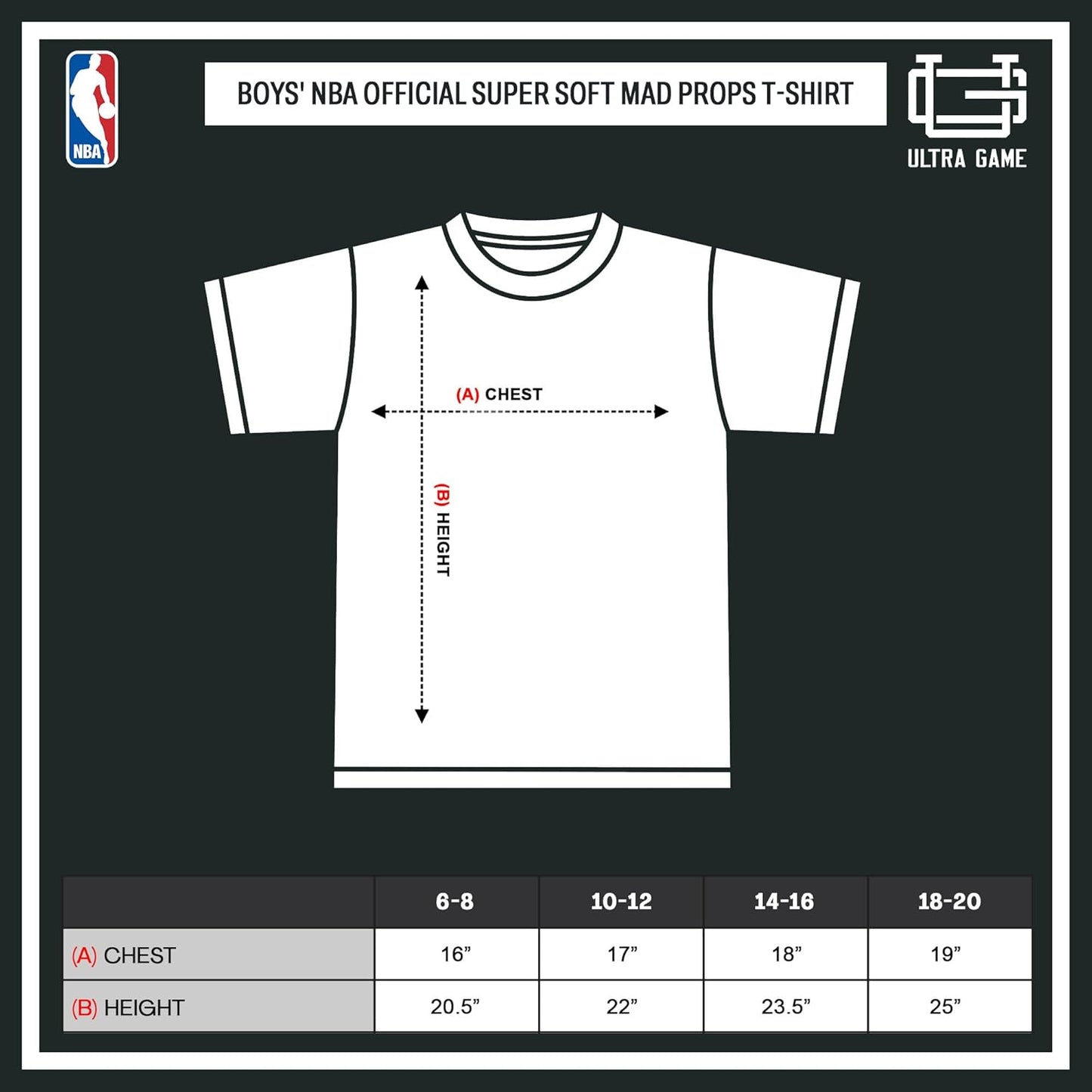 Ultra Game NBA Official Youth Super Soft Mad Props T-Shirt, Chicago Bulls, Heather Charcoal|Chicago Bulls