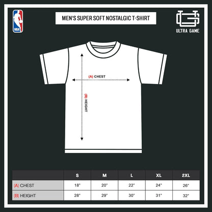 Ultra Game NBA Official Men's Standard Super Soft Nostalgic T-Shirt, Chicago Bulls,Cream|Chicago Bulls