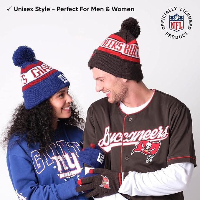 Ultra Game NFL Official Adults Unisex Super Soft Winter Beanie Knit Hat With Extra Warm Touch Screen Gloves, Indianapolis Colts, Team Color, 1SIZE|Indianapolis Colts