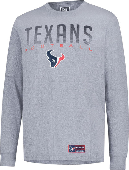 Ultra Game Men's NFL Official Super Soft Game Day Long Sleeve T-Shirt, Houston Texans|Houston Texans