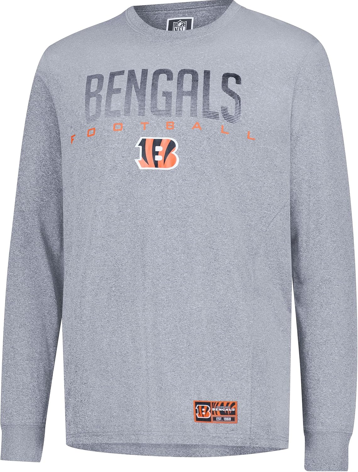 Ultra Game Men's NFL Official Super Soft Game Day Long Sleeve T-Shirt, Cincinnati Bengals|Cincinnati Bengals