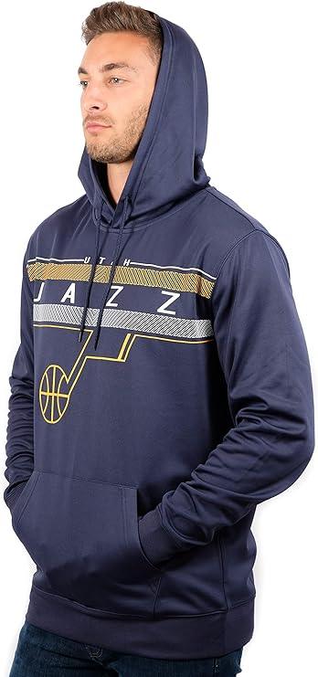 Ultra Game NBA Official Men’s Super Soft Midtown Hoodie Pullover Sweatshirt - Unisex, Utah Jazz|Utah Jazz