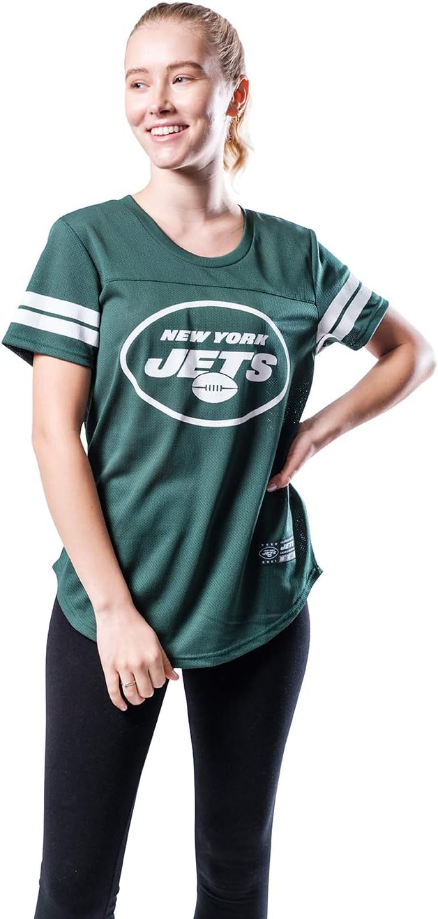 NFL Official Women's Super Soft Mesh Jersey T-Shirt|New York Jets