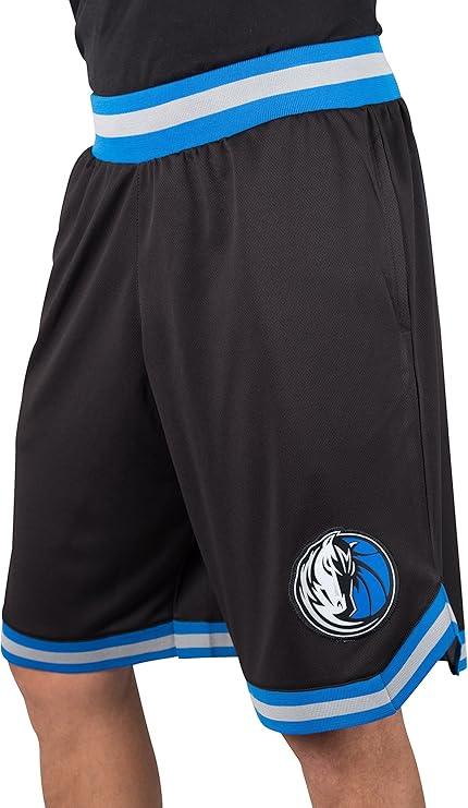 Ultra Game NBA Official Men‚Äôs Active Knit Basketball Training Shorts - Unisex, Dallas Mavericks, Black|Dallas Mavericks