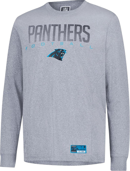 Ultra Game Men's NFL Official Super Soft Game Day Long Sleeve T-Shirt, Carolina Panthers|Carolina Panthers