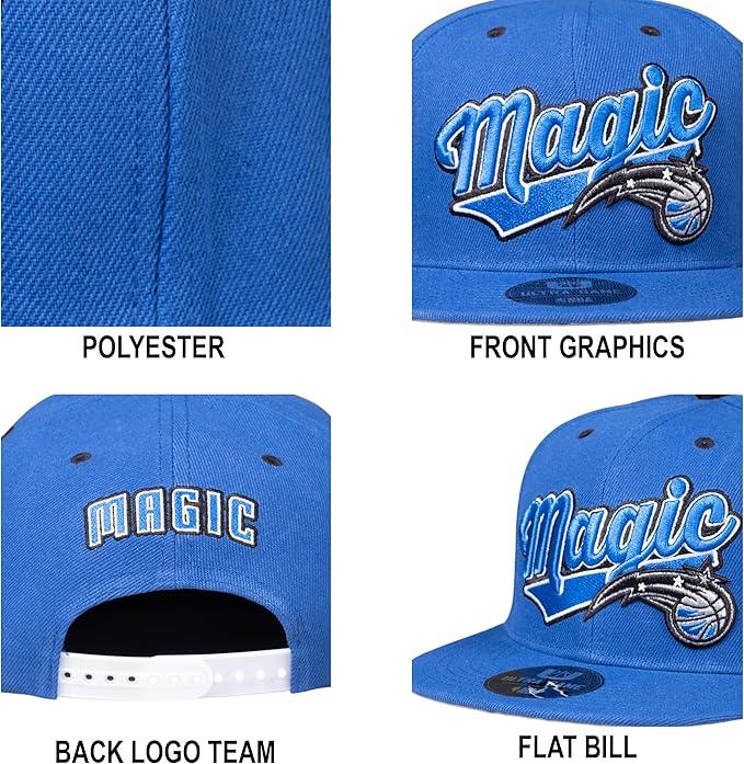 Ultra Game NBA Official Men’s Snap Back 3D Embroidered Team Logo Baseball Cap Hat - Unisex, Orlando Magic, Team Color, 1SIZE|Orlando Magic