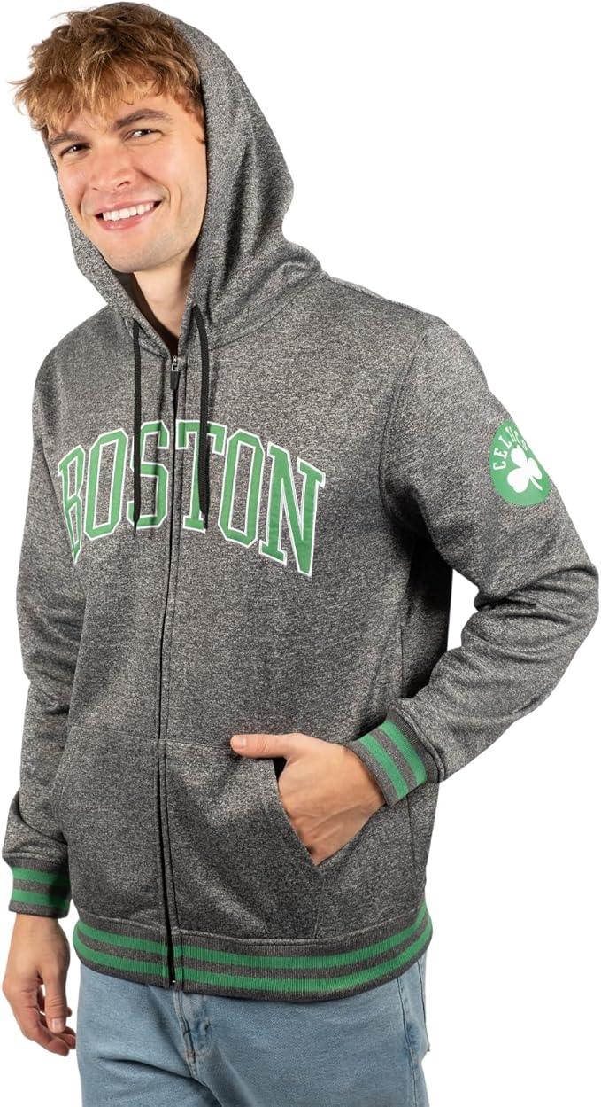 Ultra Game NBA Boston Celtics Men's MVP Super Soft Full Zip Hoodie Sweatshirt|Boston Celtics - UltraGameShop