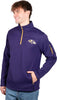 Ultra Game Men's Quarter-Zip Fleece Pullover Sweatshirt with Zipper Pockets | Baltimore Ravens