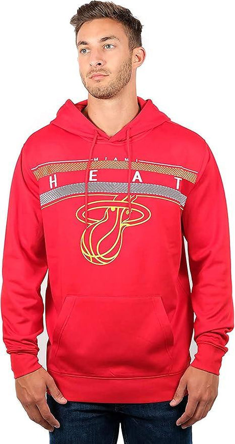 Ultra Game NBA Miami Heat Men's Fleece Hoodie Pullover Sweatshirt Poly Midtown |Miami Heat - UltraGameShop