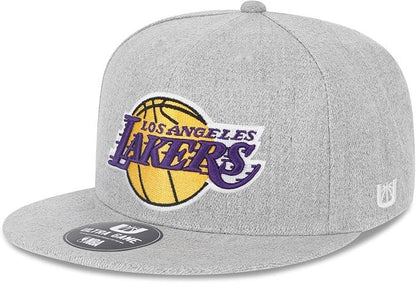 Ultra Game NBA Official Men’s Twill Snap Back Ultimate Baseball Cap Hat - Unisex, Los Angeles Lakers, Heather Gray, 1SIZE|Los Angeles Lakers