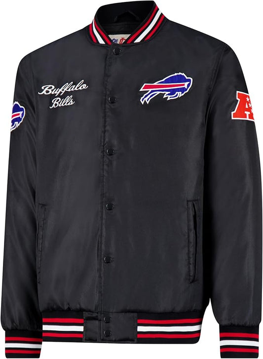 Ultra Game Adults NFL Official Supreme Satin Jacket|Buffalo Bills