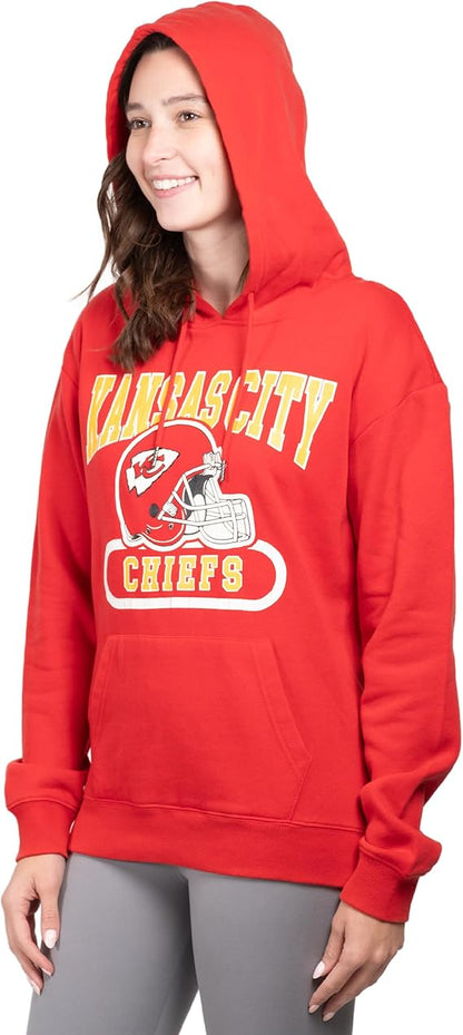 NFL Official Women's Super Soft Hoodie Pullover Sweatshirt|Kansas City Chiefs