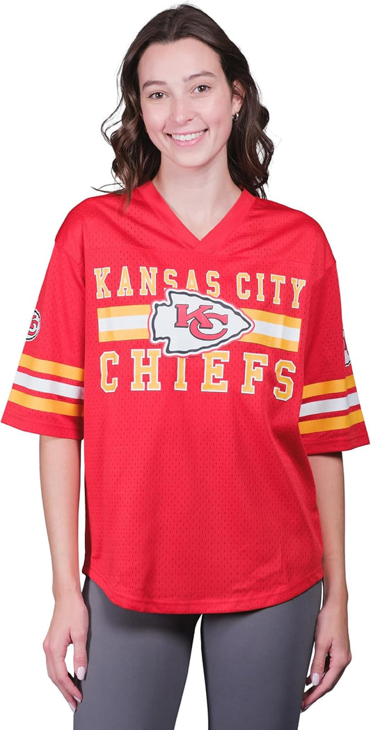 NFL Official Women's Soft Mesh Vintage Gameday Shirt|Kansas City Chiefs