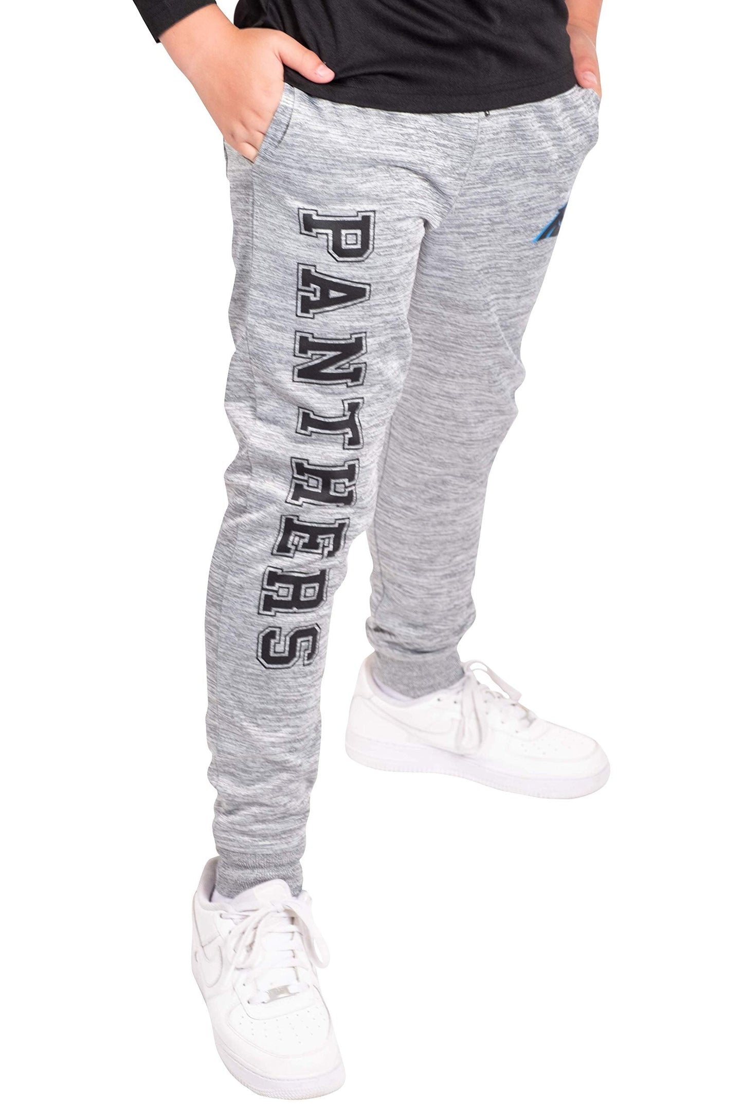 Ultra Game NFL Official Youth Super Soft Game Day Jogger Sweatpants, Carolina Panthers|Carolina Panthers