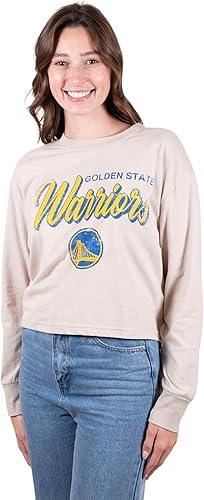 Ultra Game NBA Golden State Warriors Women's Super-Soft Crop Top Shirt|Golden State Warriors - UltraGameShop