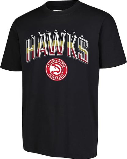 Ultra Game NBA Official Men‚Äôs Super Soft Supreme T-Shirt - Unisex, Atlanta Hawks, Black|Atlanta Hawks