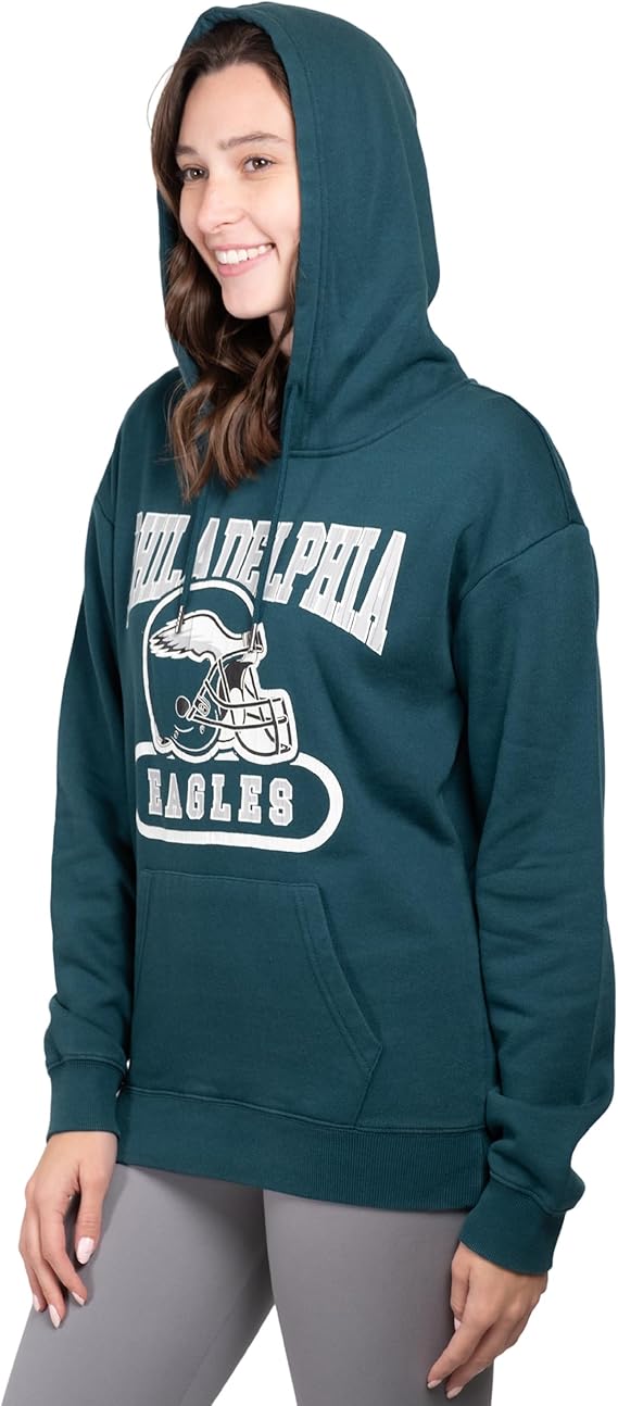 NFL Official Women's Super Soft Hoodie Pullover Sweatshirt|Philadelphia Eagles