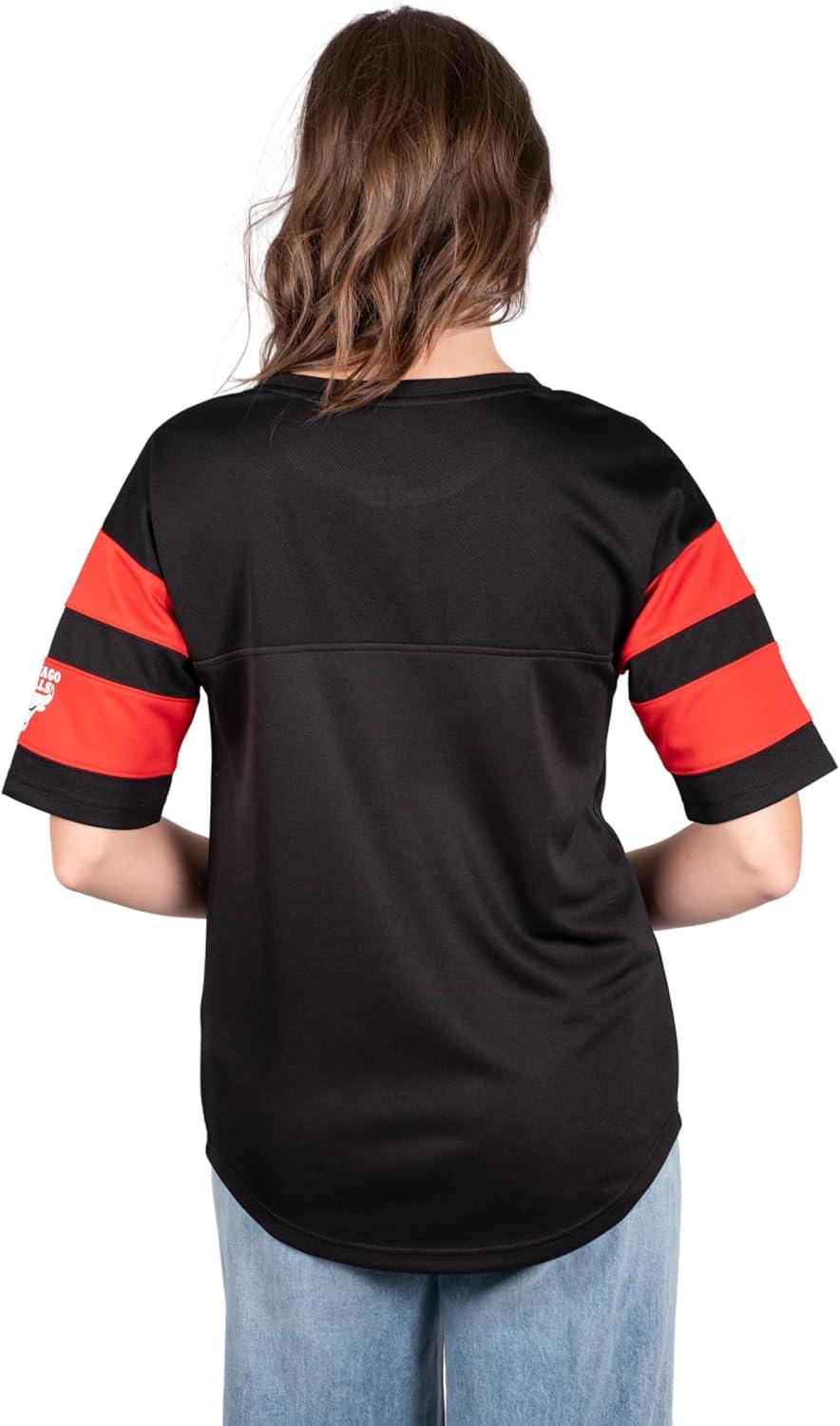 Ultra Game Women's Chicago Bulls Super Soft Mesh Lace-up Jersey Shirt | Chicago Bulls - UltraGameShop