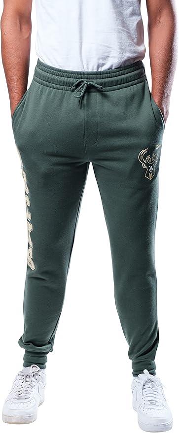 Ultra Game NBA Milwaukee Bucks Men's Super Soft Game Day Jogger Sweatpants|Milwaukee Bucks - UltraGameShop