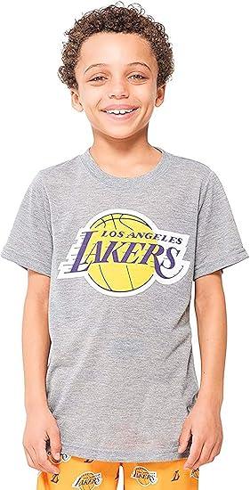 Ultra Game NBA Los Angeles Lakers Boys 2 Piece Tee Shirt & Lounge Pants Pajama Set| Los Angeles Lakers - UltraGameShop