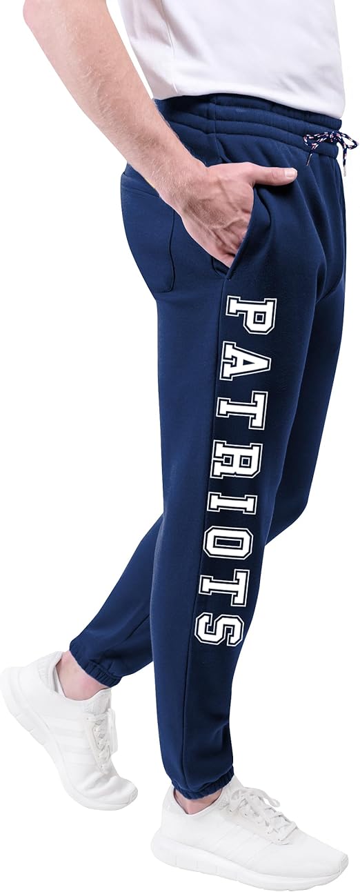 Ultra Game NFL Official Adults Super Soft Game Day Jogger Sweatpants - Unisex, New England Patriots|New England Patriots