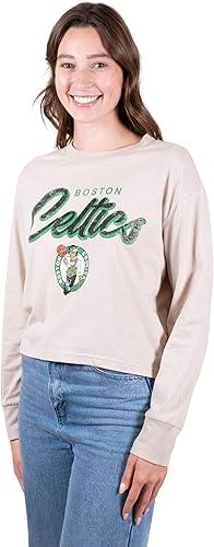 Ultra Game NBA Boston Celtics Women's Super-Soft Crop Top Shirt|Boston Celtics - UltraGameShop