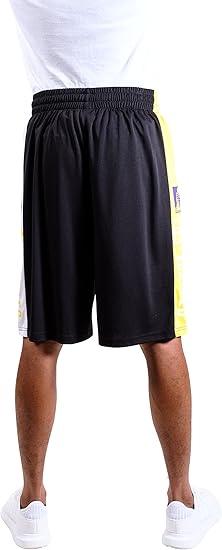 Ultra Game NBA Los Angeles Lakers Warriors Men's Active Soft Workout Basketball Training Shorts| Los Angeles Lakers - UltraGameShop