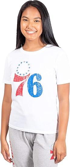 Ultra Game Women's Philadelphia 76ers NBA Soft Vintage Jersey Tee | Philadelphia 76ers - UltraGameShop