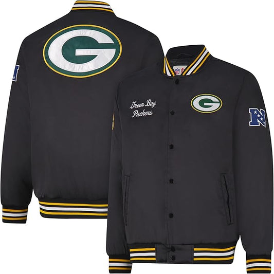 Ultra Game Adults NFL Official Supreme Satin Jacket|Green Bay Packers