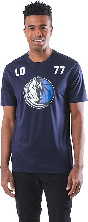 Ultra Game NBA Official Men‚Äôs Super Soft Players T-Shirt - Unisex, Dallas Mavericks - Luka Doncic, Team Color|Dallas Mavericks - Luka Doncic