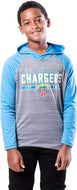Ultra Game NFL Los Angeles Chargers Youth Moisture Wicking Athletic Performance Pullover Lightweight Sweatshirt Hoodie|Los Angeles Chargers