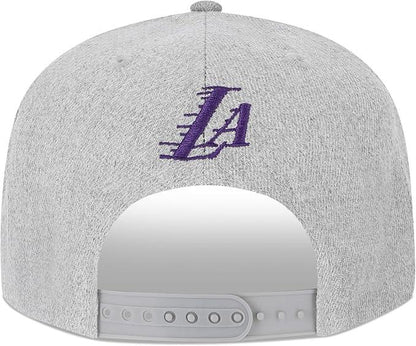 Ultra Game NBA Official Men’s Twill Snap Back Ultimate Baseball Cap Hat - Unisex, Los Angeles Lakers, Heather Gray, 1SIZE|Los Angeles Lakers