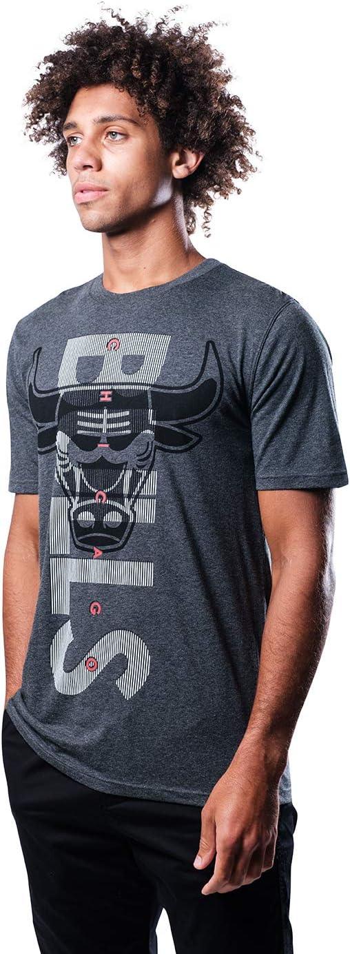 Ultra Game NBA Chicago Bulls Men's Upright Logo Short Sleeve Tee Shirt|Chicago Bulls - UltraGameShop