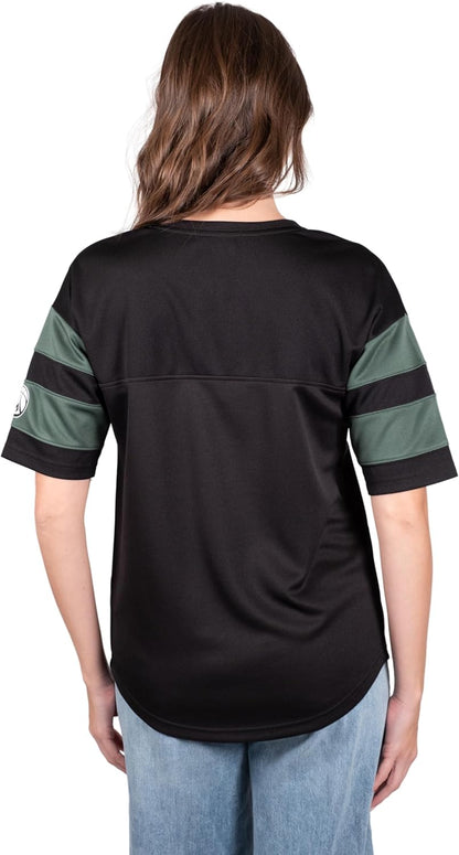 Ultra Game Women's Milwaukee Bucks Super Soft Mesh Lace-up Jersey Shirt | Milwaukee Bucks - UltraGameShop