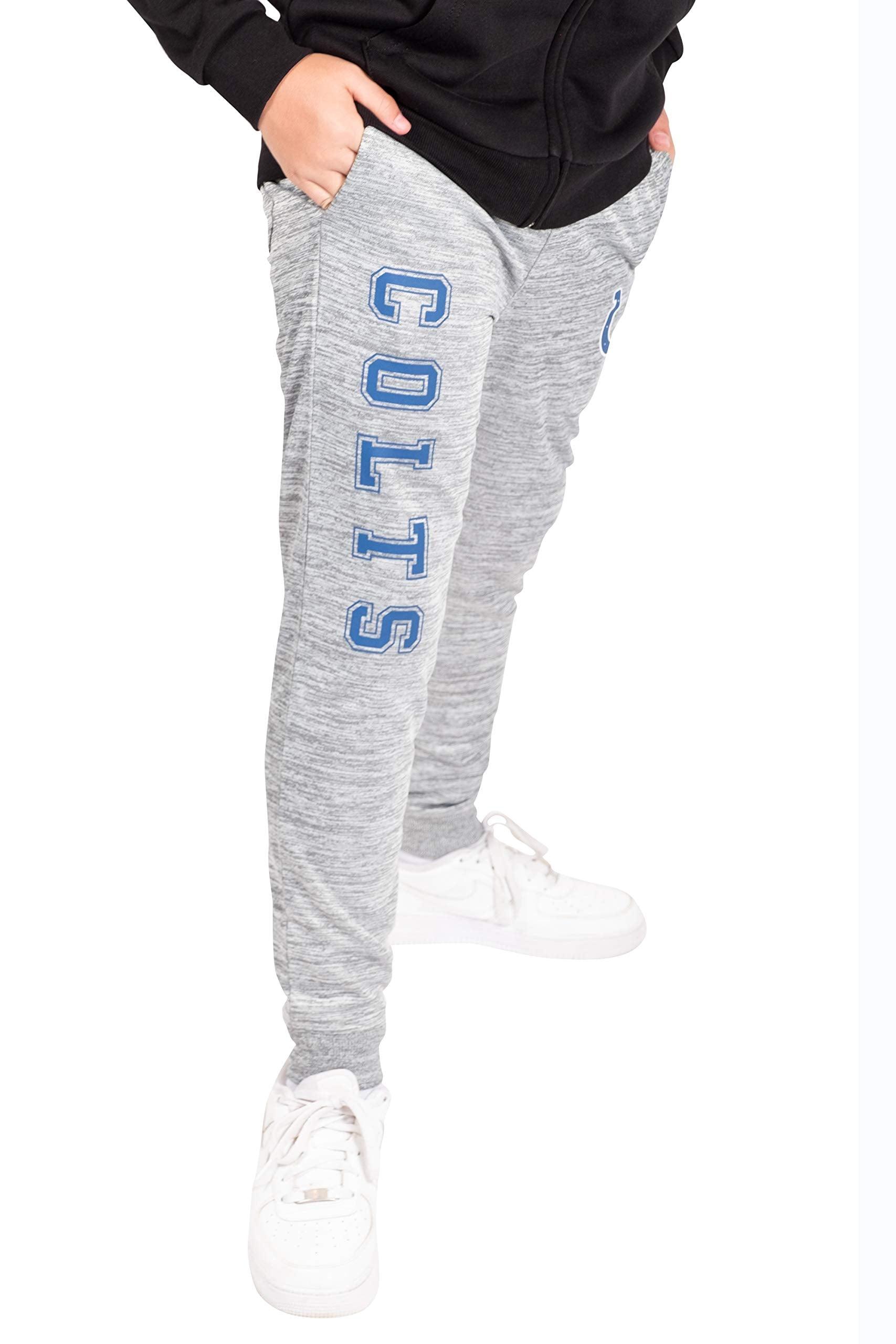 Ultra Game NFL Indianapolis Colts Youth High Performance Moisture Wicking Fleece Jogger Sweatpants|Indianapolis Colts - UltraGameShop