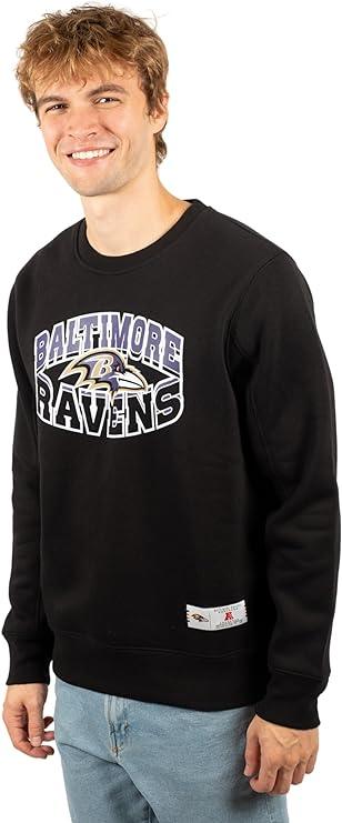 Ultra Game NFL Baltimore Ravens Men's Super Soft Ultimate Crew Neck Sweatshirt|Baltimore Ravens - UltraGameShop