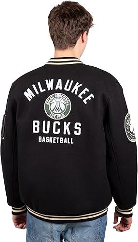 Ultra Game Men's Milwaukee Bucks Game Time Varsity Jacket|Milwaukee Bucks - UltraGameShop