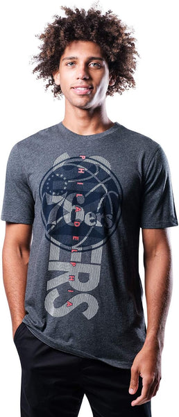 Ultra Game NBA Philadelphia 76ers Men's Upright Logo Short Sleeve Tee Shirt| Philadelphia 76ers - UltraGameShop