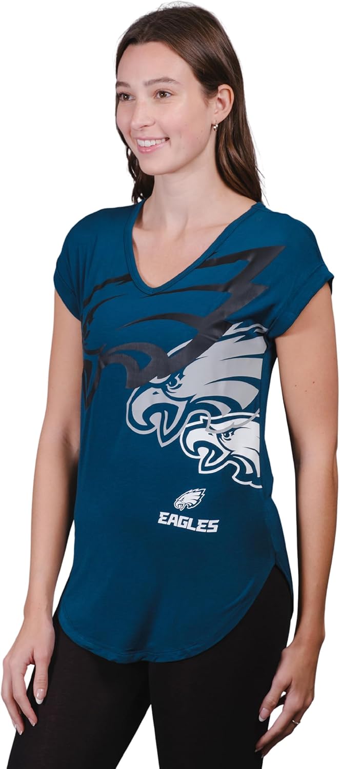 NFL Women's V-Neck Tee|Philadelphia Eagles