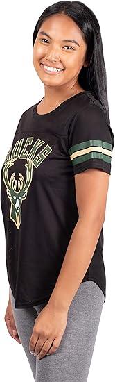 Ultra Game NBA Women's Milwaukee Bucks Soft Mesh T-Shirt | Milwaukee Bucks - UltraGameShop