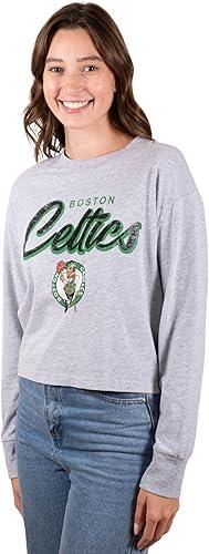 Ultra Game NBA Boston Celtics Women's Super-Soft Crop Top Shirt|Boston Celtics - UltraGameShop