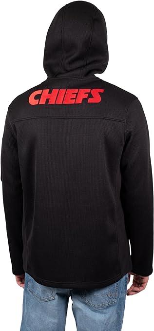 Ultra Game NFL Kansas City Chiefs Mens Standard Extra Soft Fleece Full Zip Hoodie Sweatshirt Jacket|Kansas City Chiefs - UltraGameShop