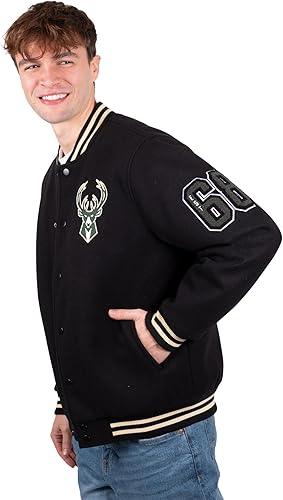 Ultra Game Men's Milwaukee Bucks Game Time Varsity Jacket|Milwaukee Bucks - UltraGameShop