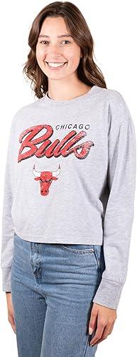 Ultra Game NBA Chicago Bulls Women's Super-Soft Crop Top Shirt|Chicago Bulls - UltraGameShop