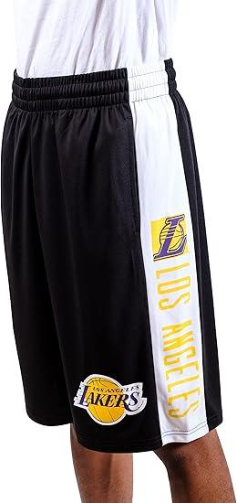 Ultra Game NBA Los Angeles Lakers Warriors Men's Active Soft Workout Basketball Training Shorts| Los Angeles Lakers - UltraGameShop