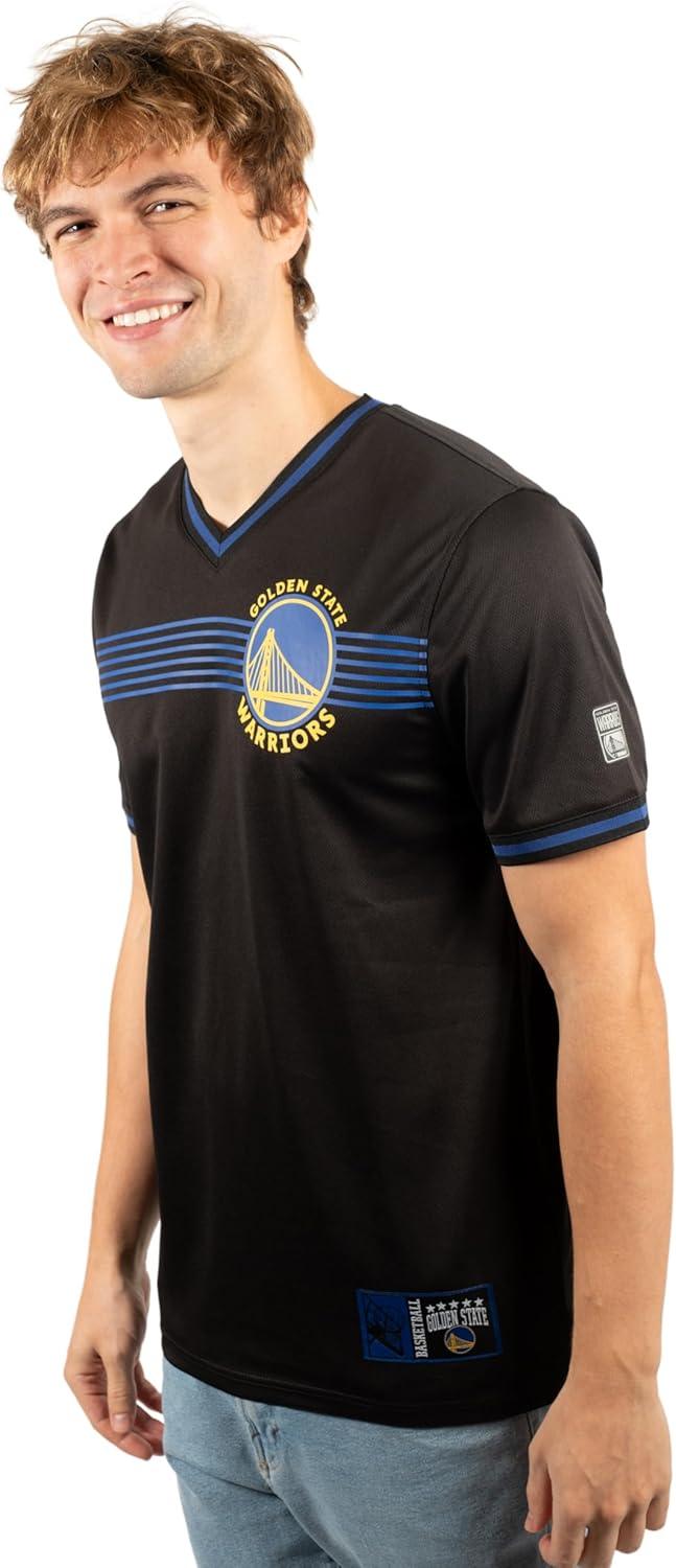 Ultra Game NBA Golden State Warriors Men's Game Time Soft Mesh Short Sleeve V-Neck Tee Shirt|Golden State Warriors - UltraGameShop